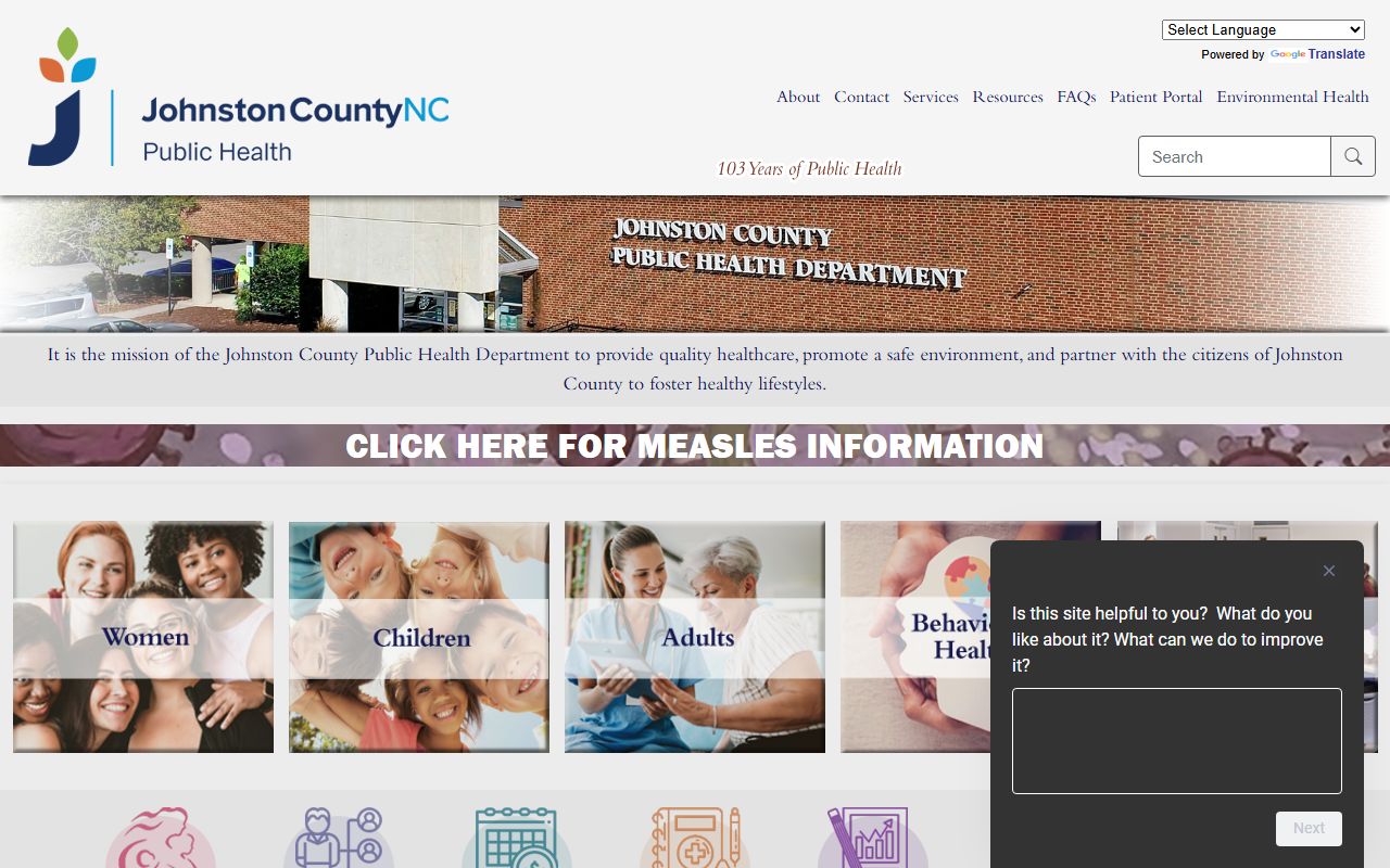 Johnston County phone directory public health contacts