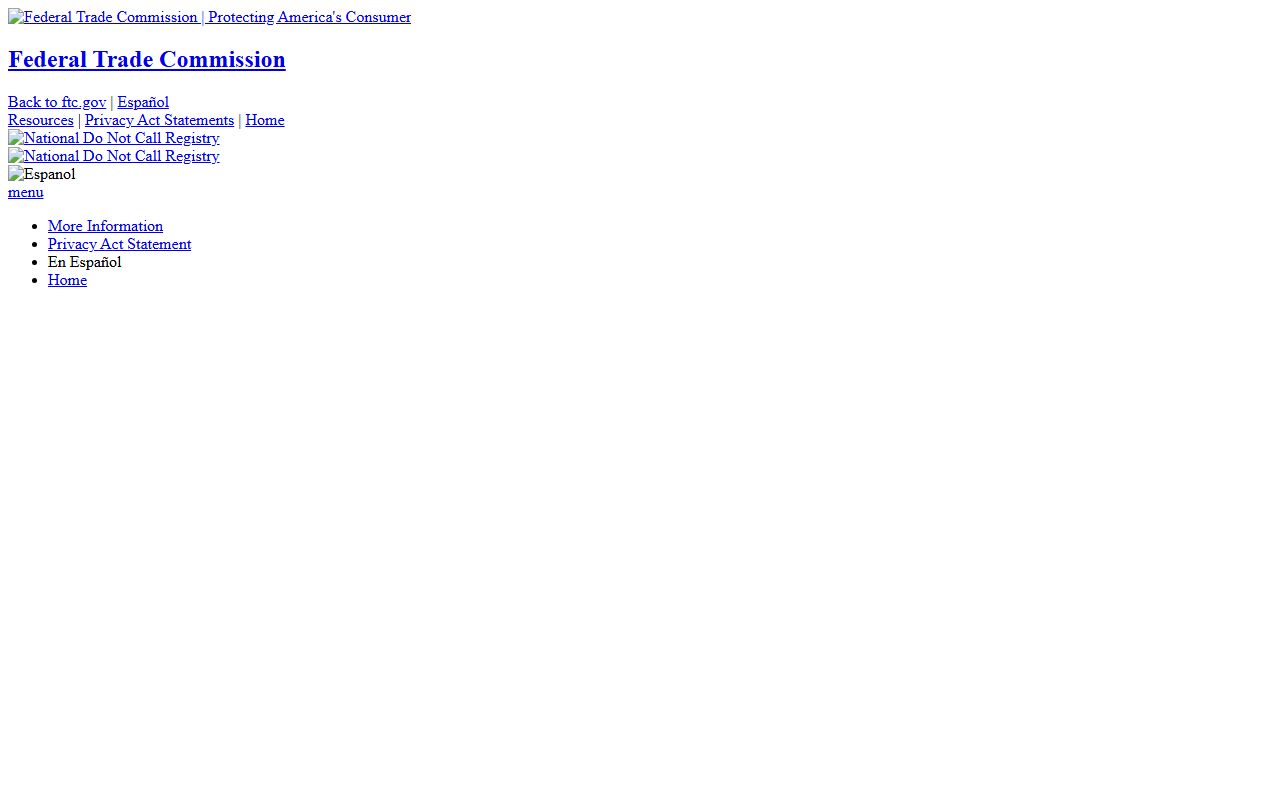 Johnston County phone area code Do Not Call report form