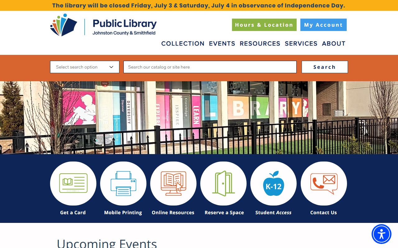 Johnston County phone codes example from Public Library of Johnston County and Smithfield