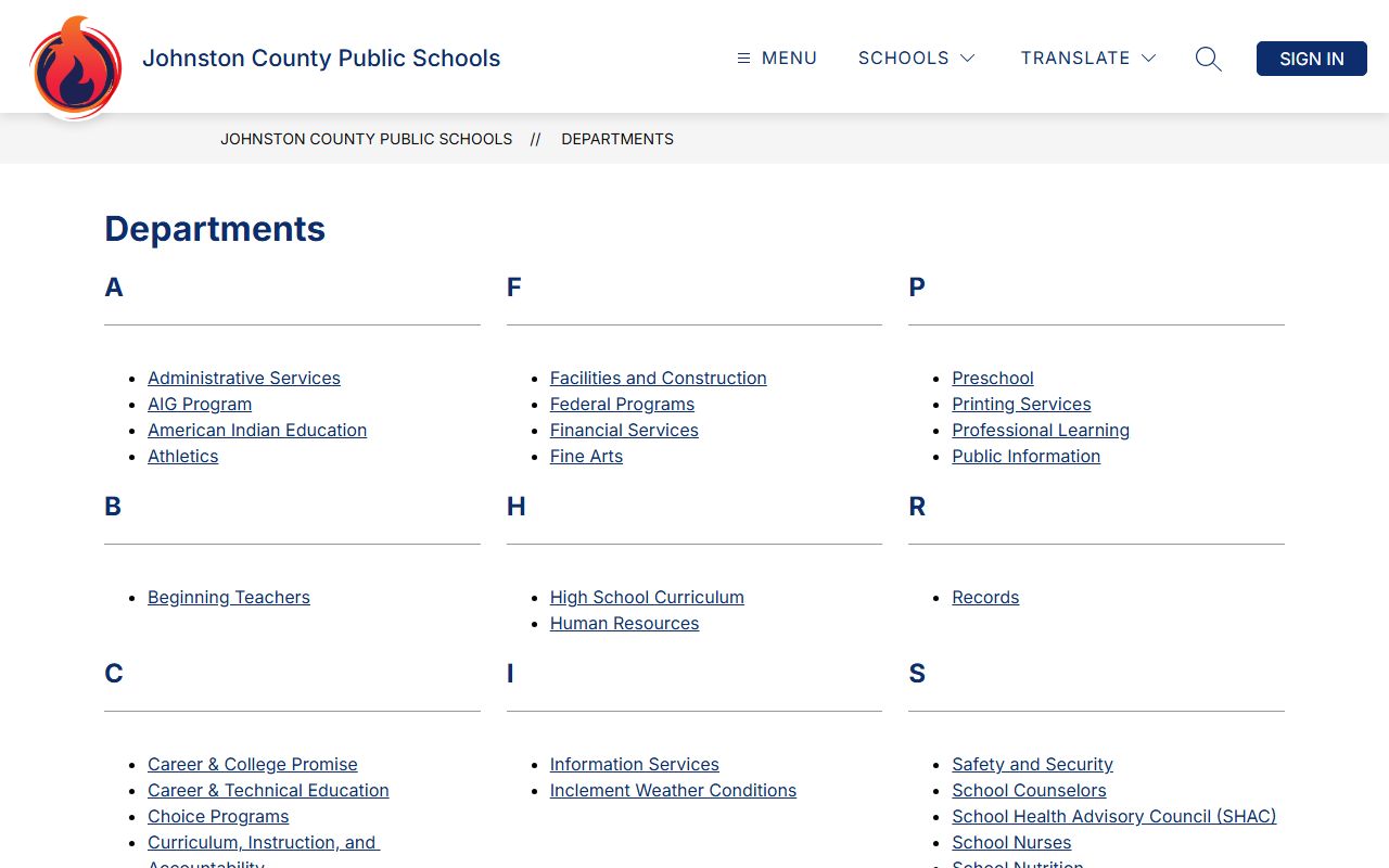 Johnston County phone numbers JCPS department directory